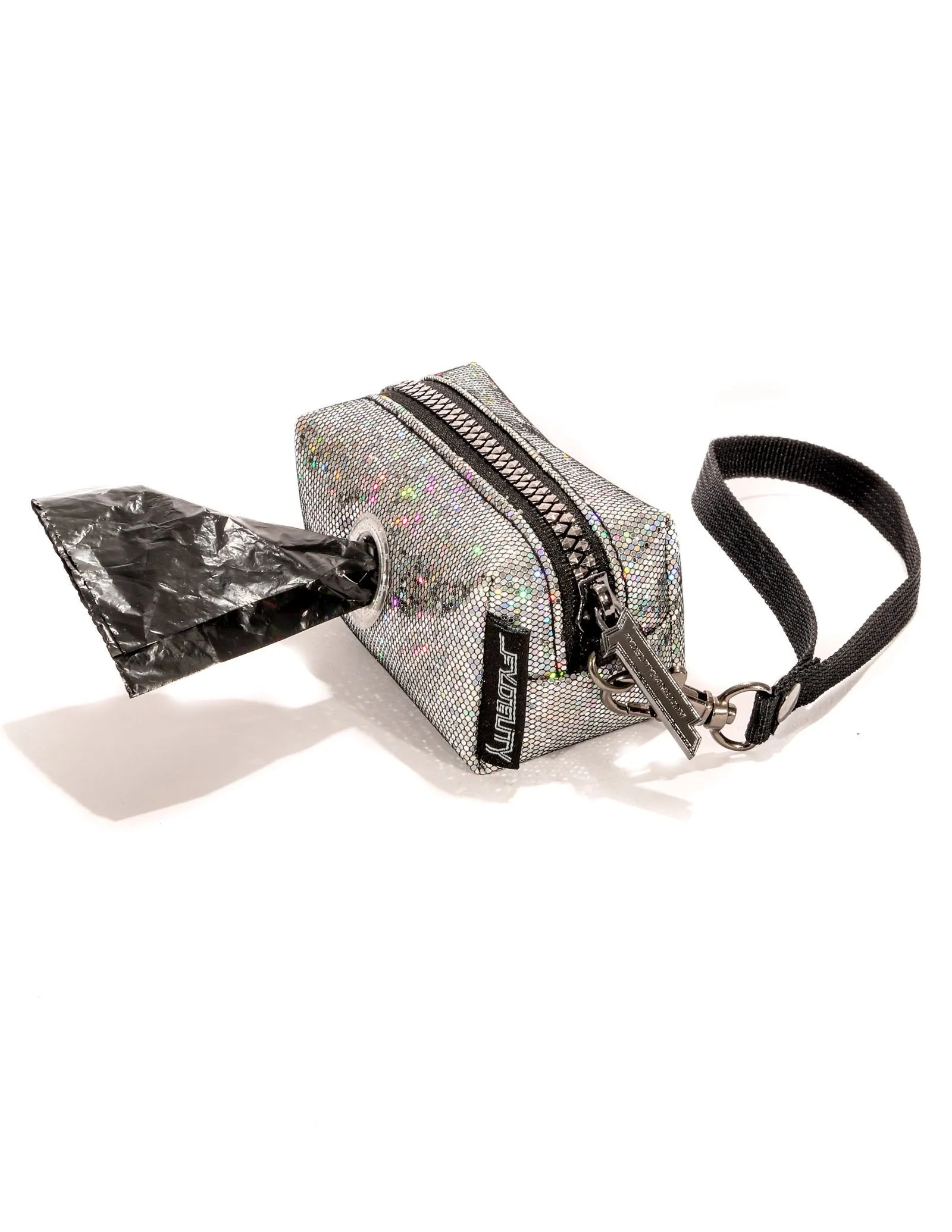 poopyCUTE | Cute Poop Bag Holder | GLAM Glitter Silver