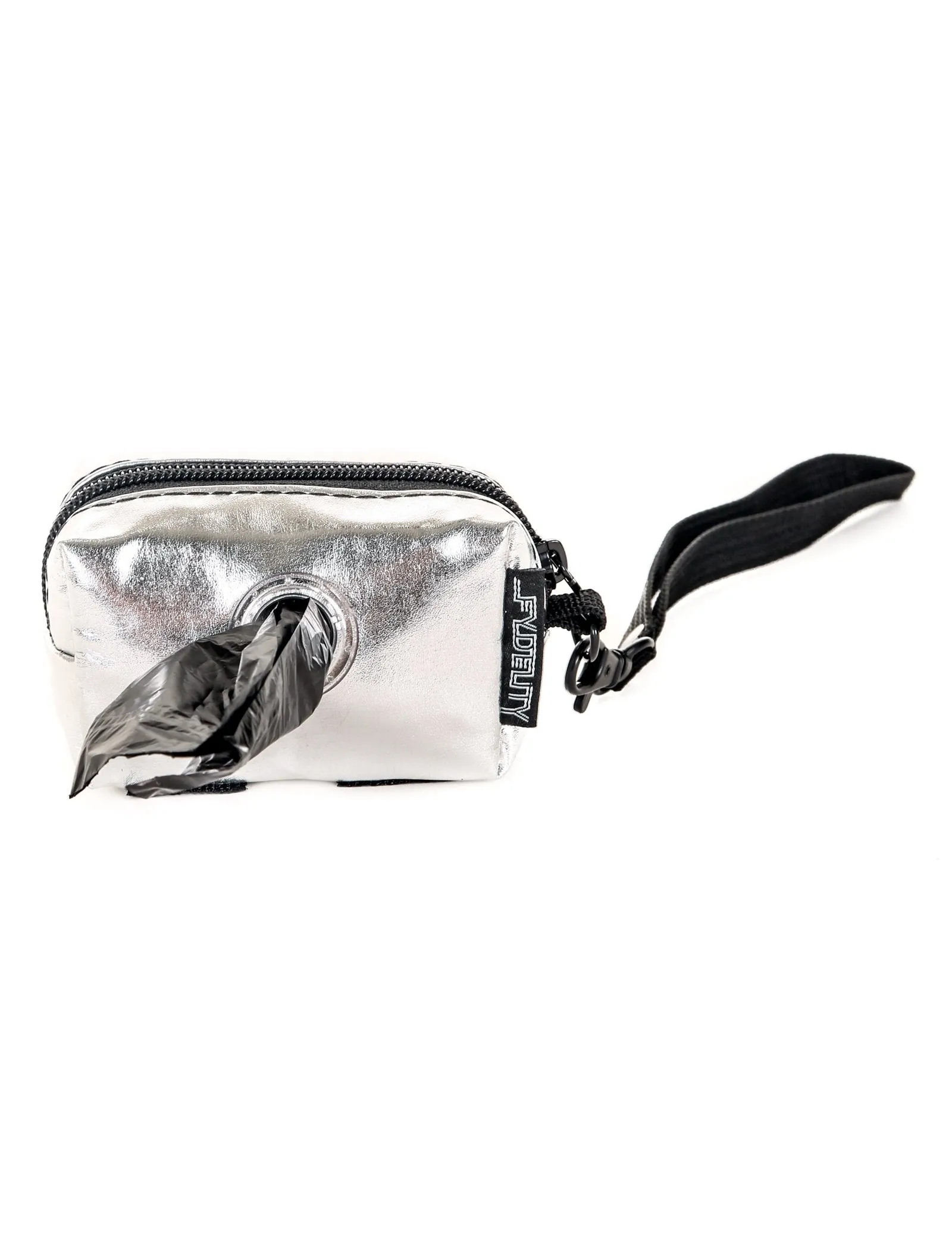 poopyCUTE | Cute Poop Bag Holder | METALLIC Silver