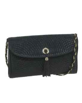 Quilted Navy Leather Shoulder Bag