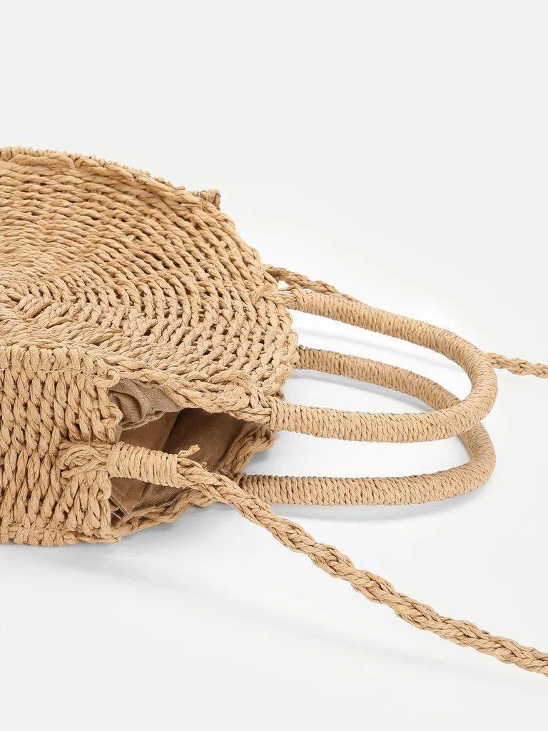 Round Straw Tote Bag