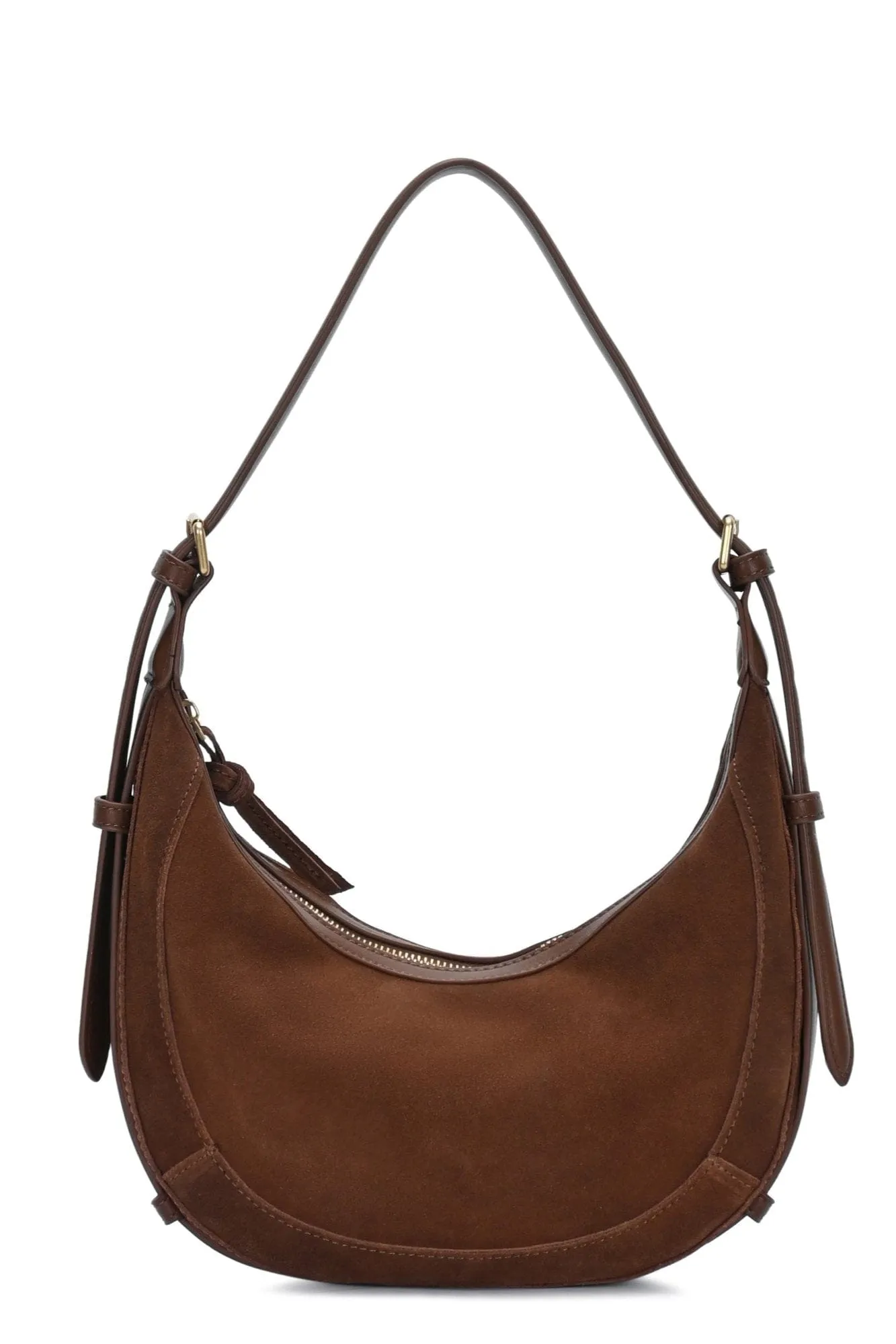 RZ7457 Val Vegan Suede Crescent Shoulder Bag