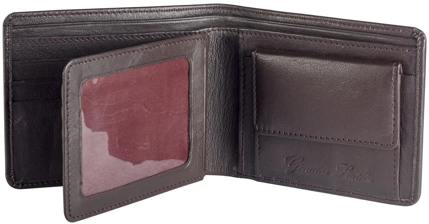 Sakkas Men's Authentic Leather Regular Bi-Fold Wallet - New!