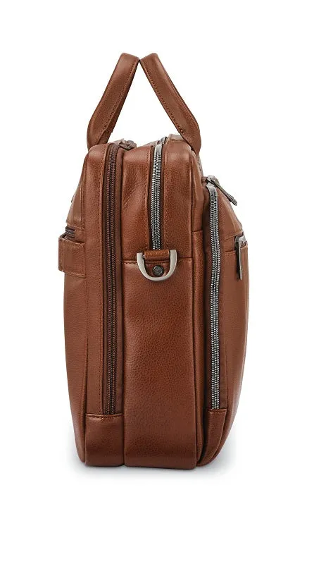 Samsonite - Classic Leather Top Loader Briefcase - Cognac