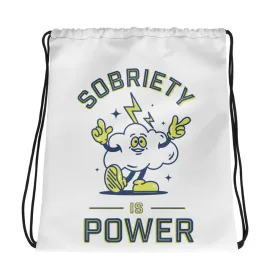 Sobriety is Power Drawstring bag - The Recovery Collection