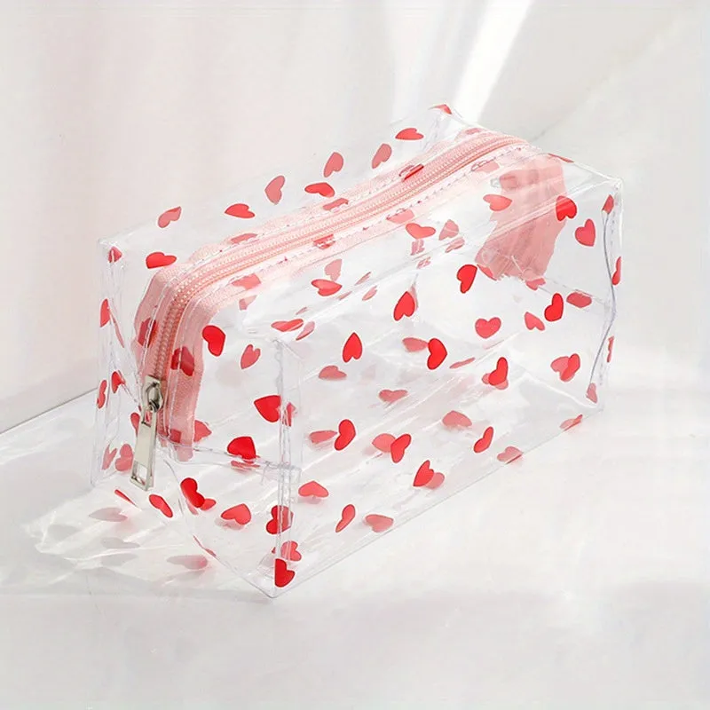 Stylish Allover Print Makeup Pencil Storage Bag  Waterproof  Portable