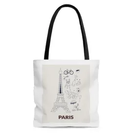 Symbols of PARIS Everyday Shopper Tote Bag Medium