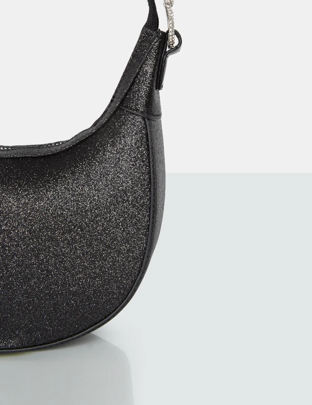 The Bam Bam Black Glitter Bag