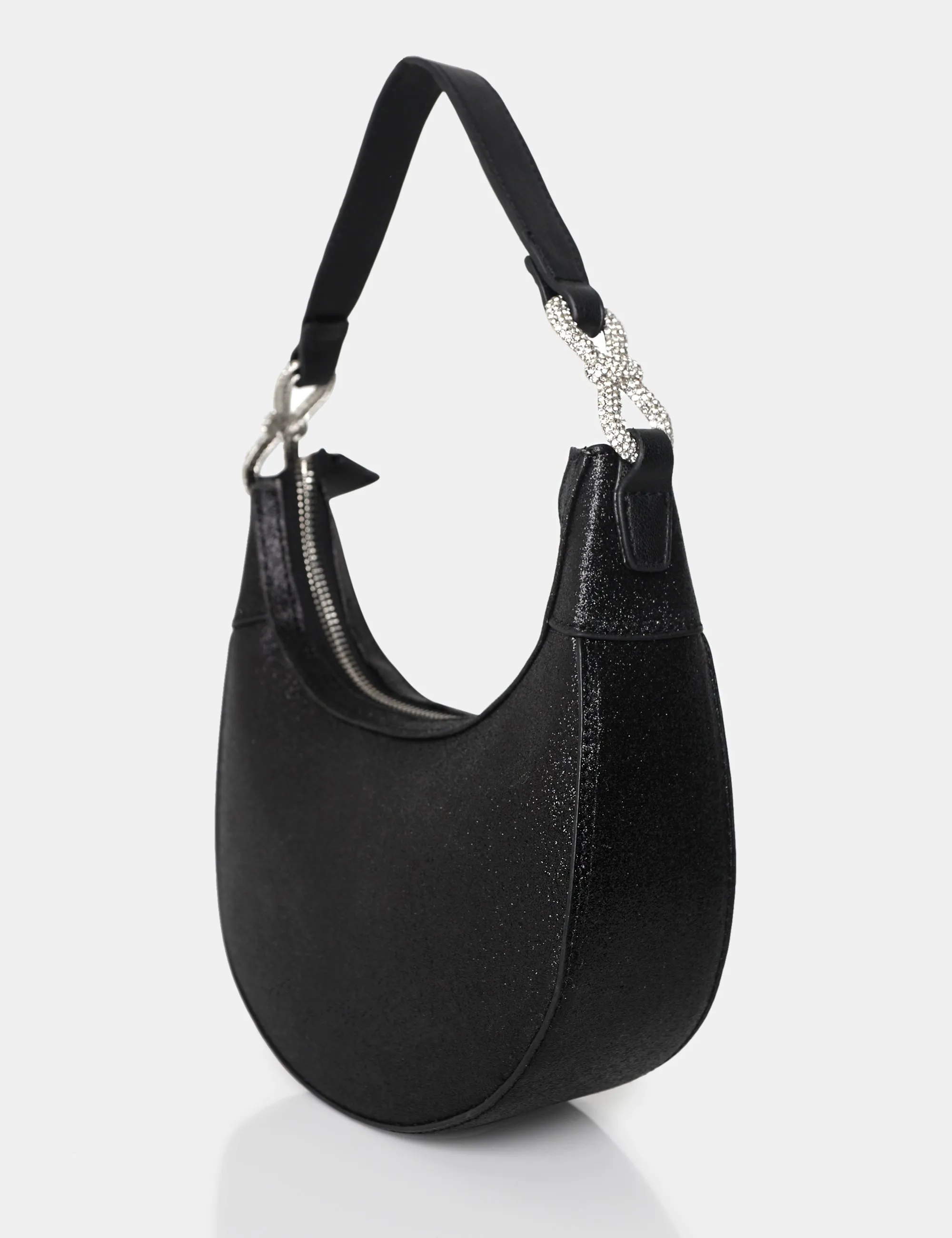 The Bam Bam Black Glitter Bag