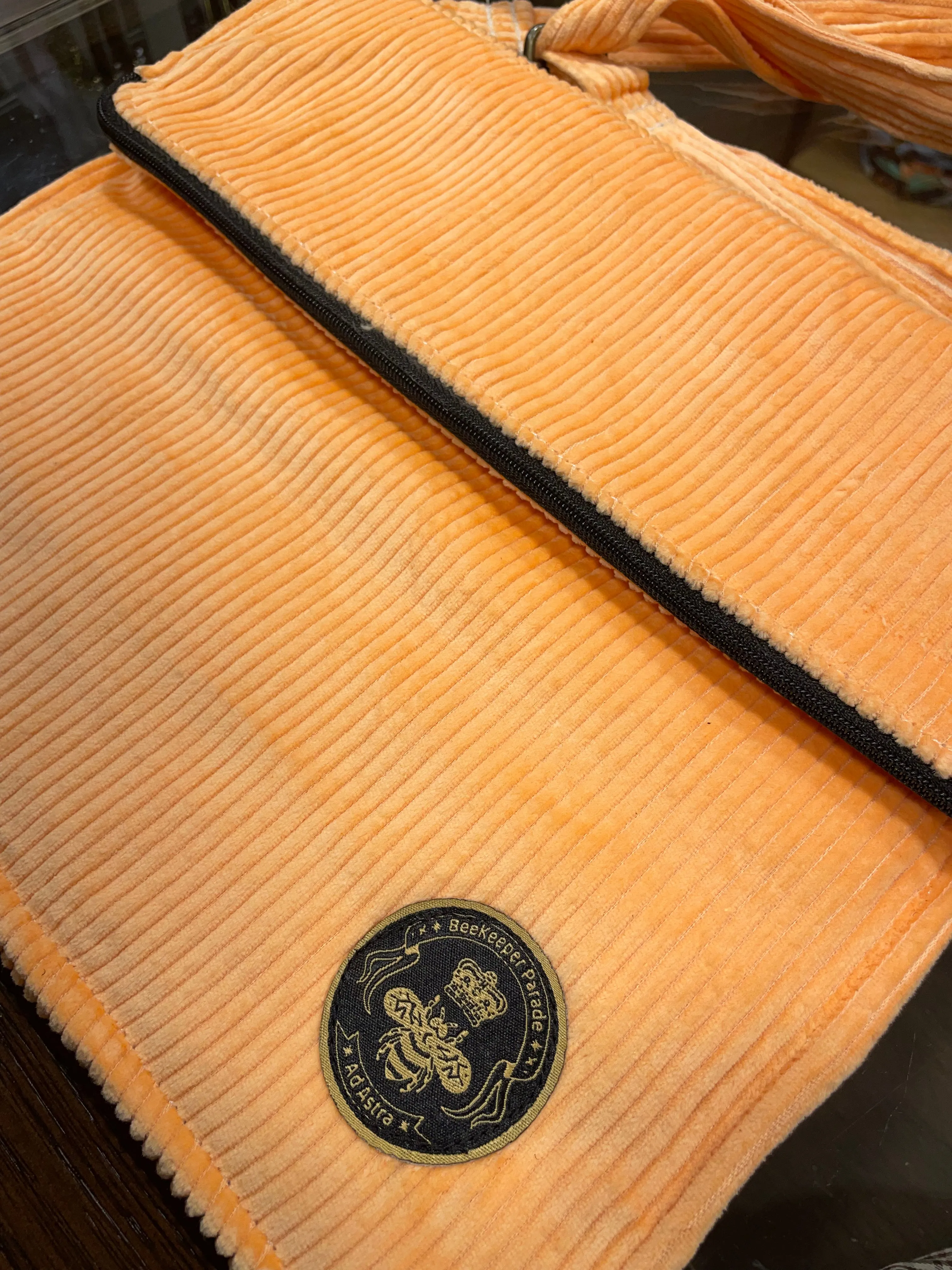 The Fluoro Orange 🍊 Corduroy Shoulder Bag