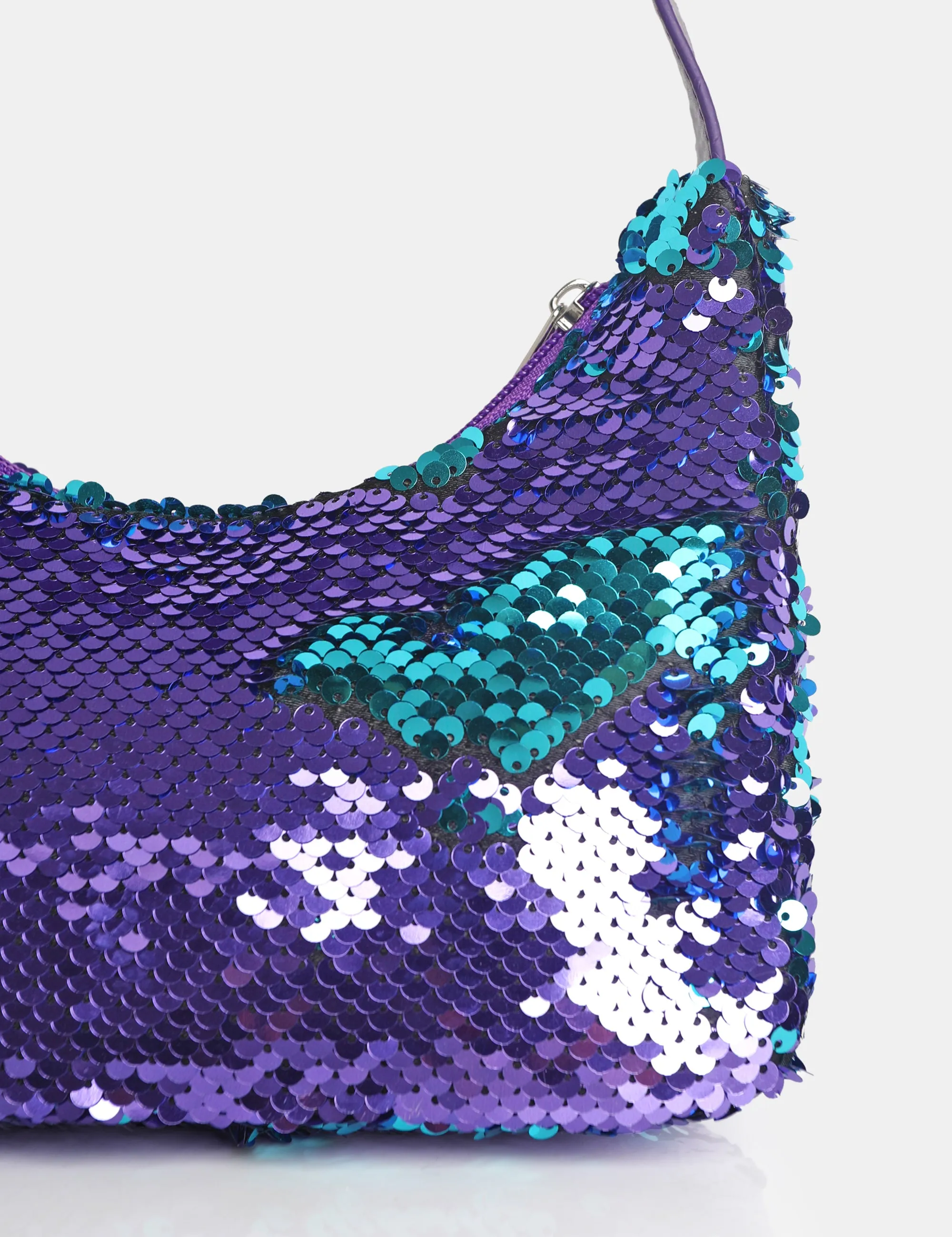 The Zane Purple Sequin Shoulder Bag