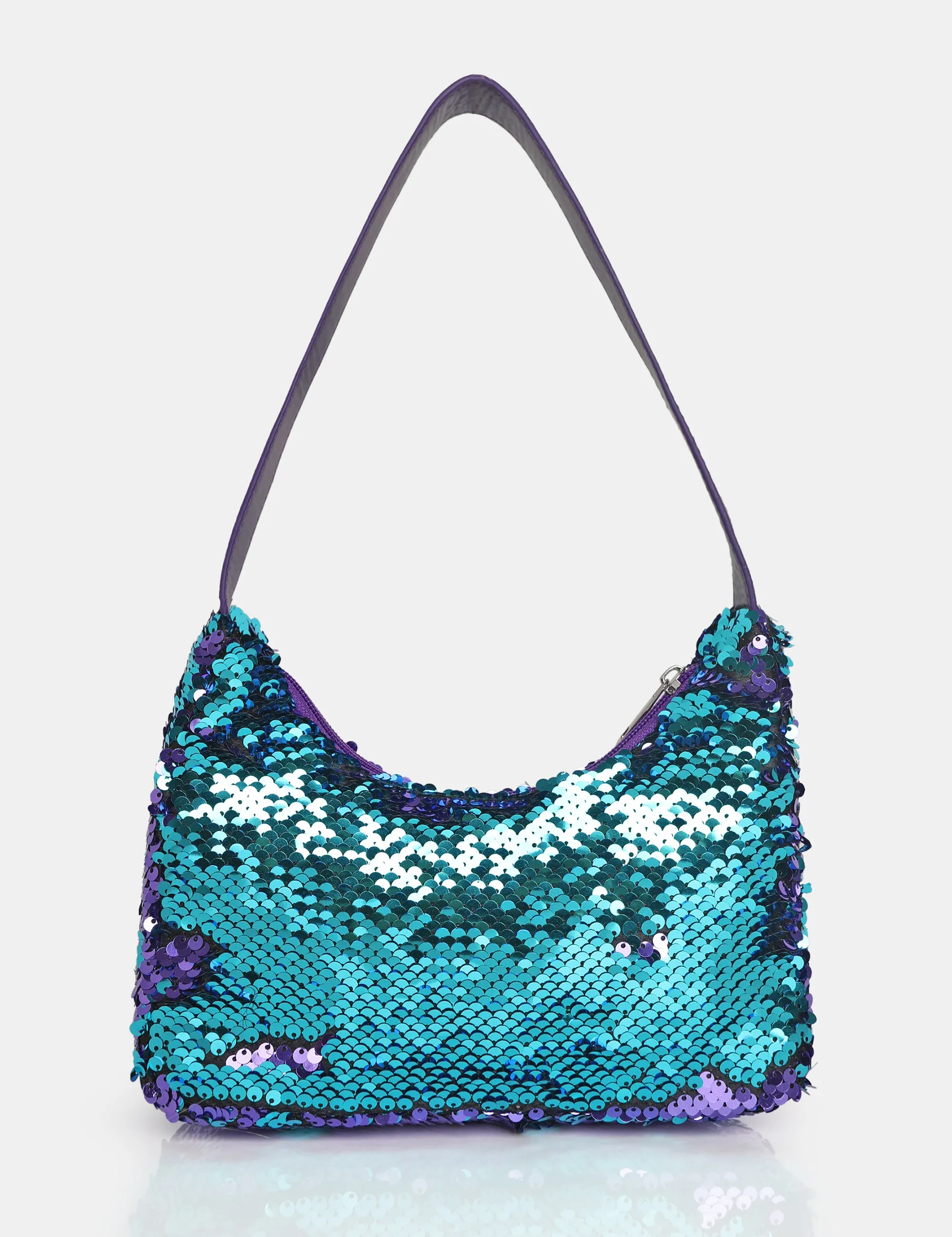 The Zane Purple Sequin Shoulder Bag