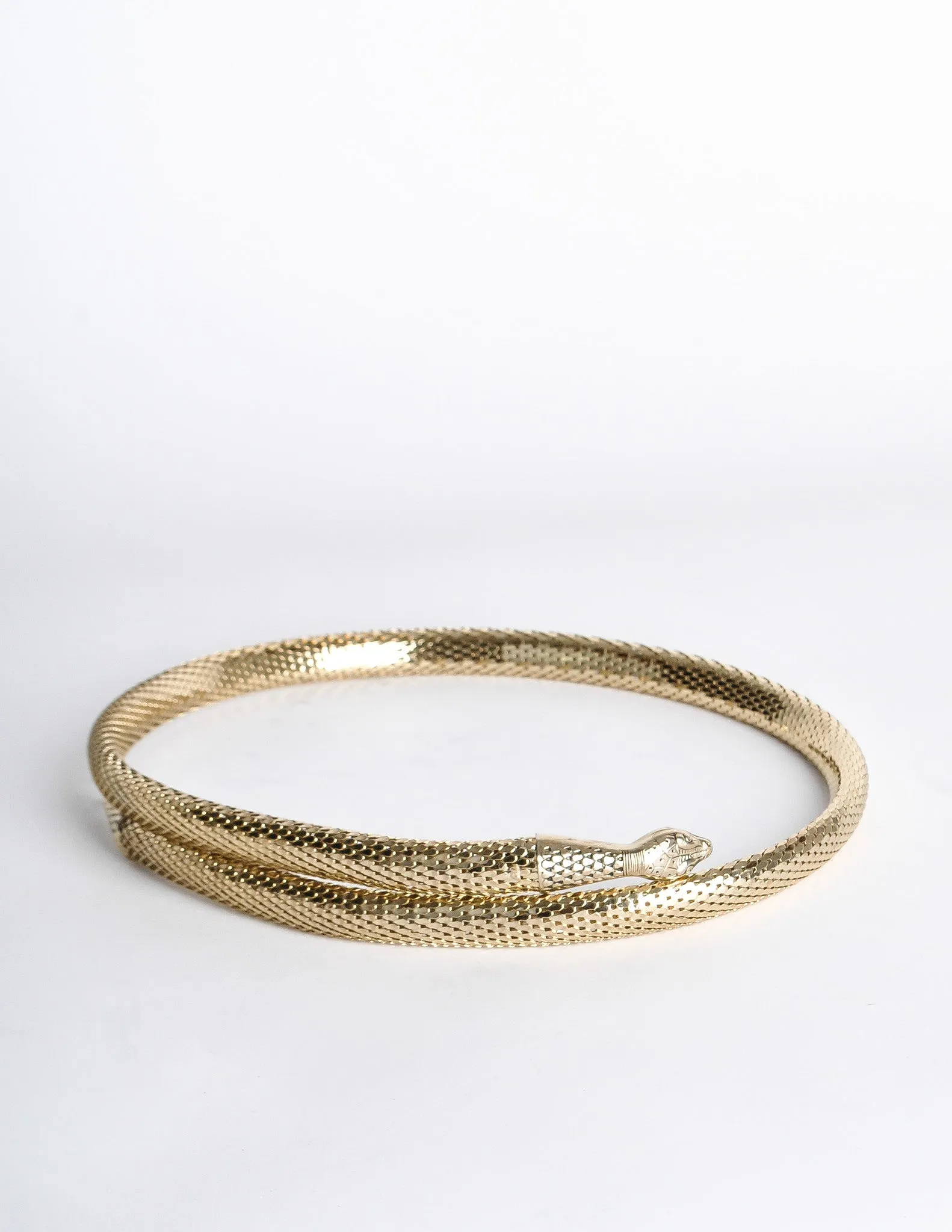 Whiting & Davis Vintage Gold Mesh Snake Belt