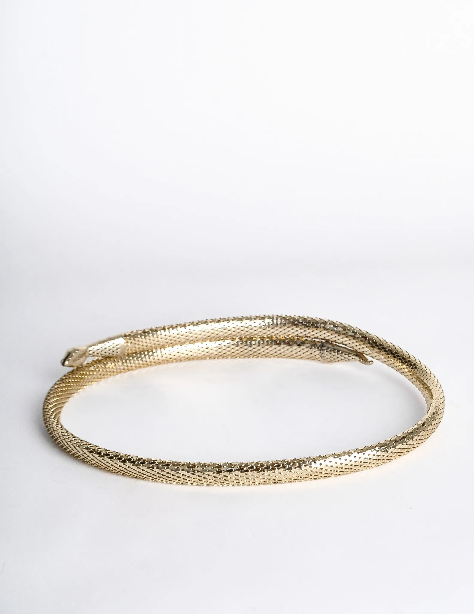 Whiting & Davis Vintage Gold Mesh Snake Belt