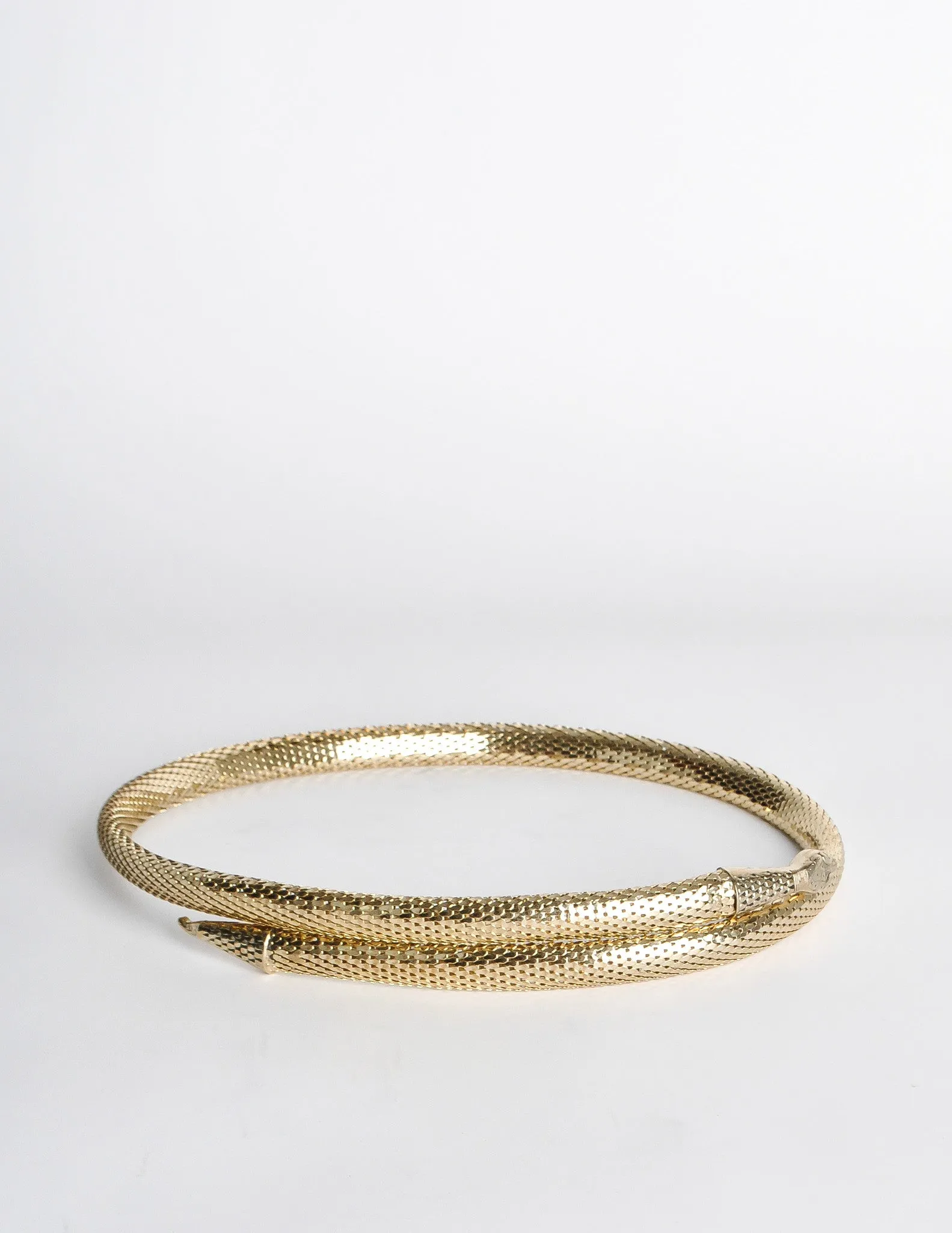 Whiting & Davis Vintage Gold Mesh Snake Belt