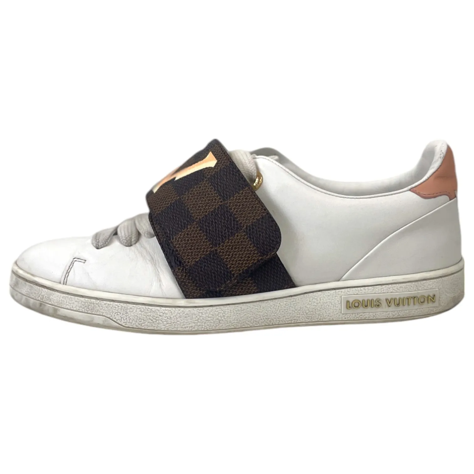 Women's Damier Ebene Front Row Low Trainers White Size EU 36 / UK 3