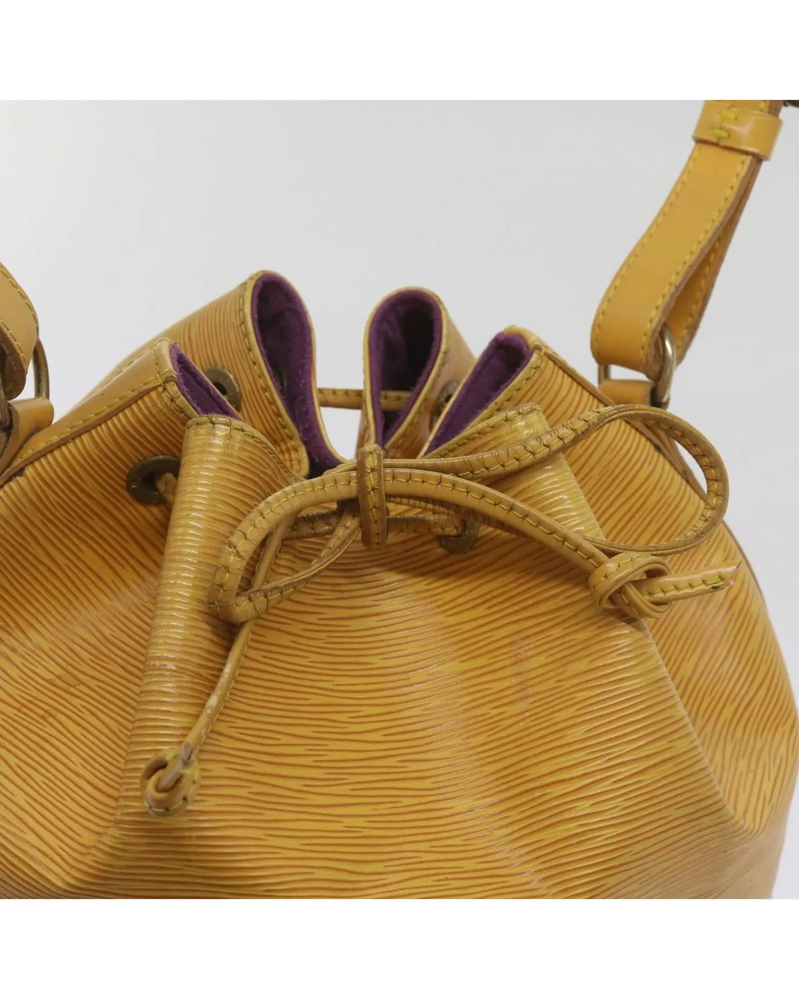 Yellow Epi Leather Shoulder Bag with Tassels - Authentic LV Design