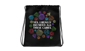 Yes, I Really Do Need All These Cubes - Rubik's Cube Drawstring Bag